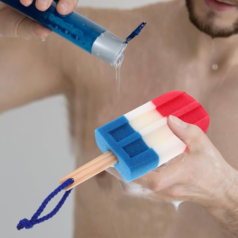 IMIKEYA 6Pcs Exfoliating Bath Sponge Set Soft Body Scrubber With Hanging Rope Random Color - Image 4